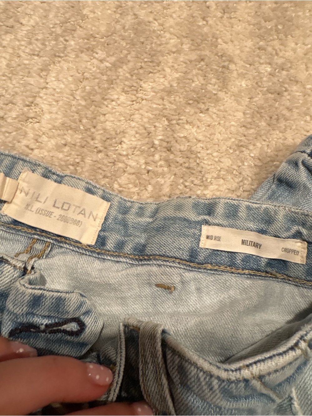 Nili lotan mid rise military cropped jeans - Picture 2 of 4
